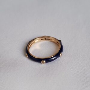 Anel Esmaltado Dourado