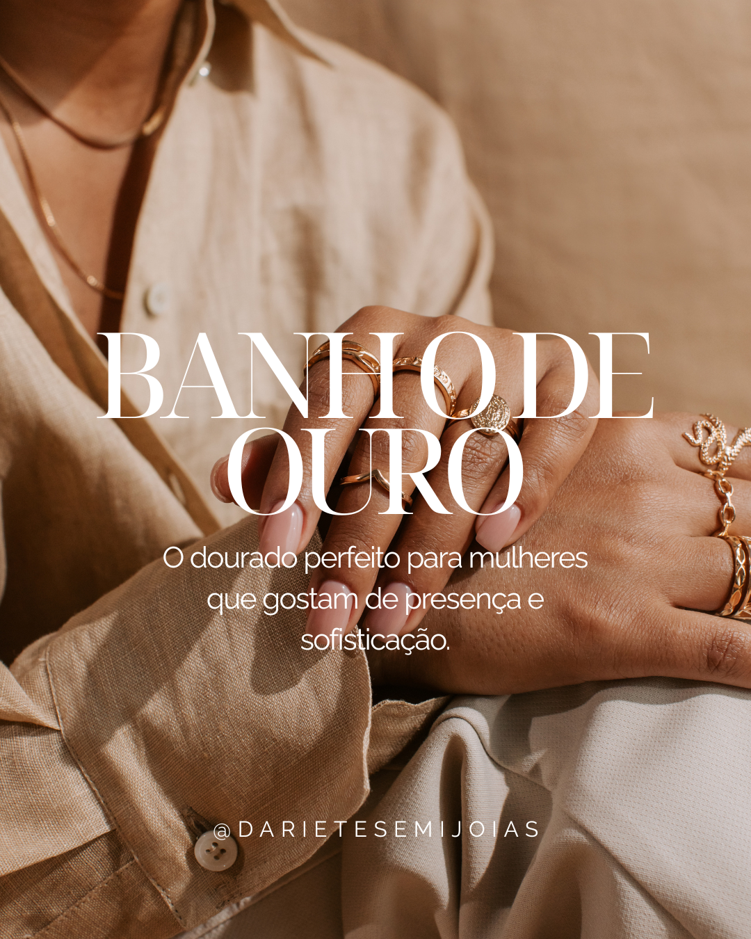 Post instagram nova coleção joias moderno branco e bege (1)