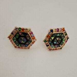 Brinco Colorido Zircônicas Cravejadas